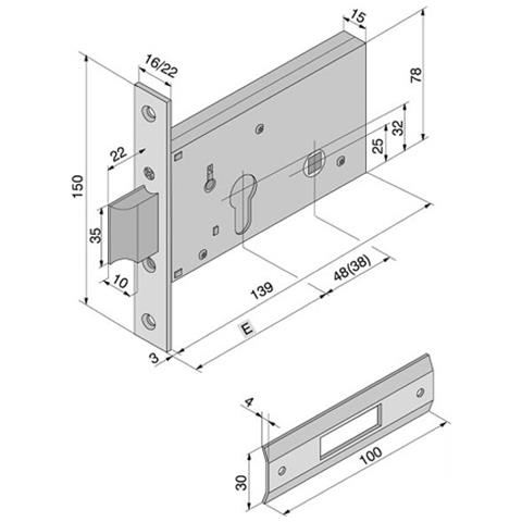 Serratura Inf. all F22 121.60.02.0 - Foto 2