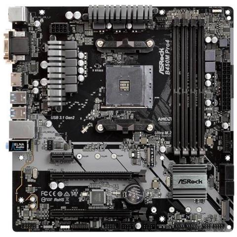 Scheda Madre B450M Pro 4 Socket AM4 Chipset AMD B450 MicroATX - Foto 3