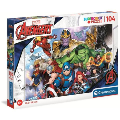 CLM25718 Puzzle da 104 Pezzi - Supercolor: Avengers - Foto 1