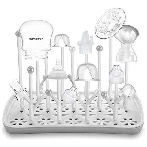Baby Bottle Dryer Rack Con Acqua Vassoio Asportabile Bambino Stendino Ideale Per Biberon Tettarelle Tazze Pompa Di Ricambio E Accessori Grey - Foto 1