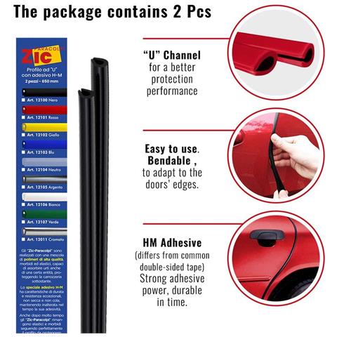 Profili Salvaporta Paracolpi Per Auto, Verde, 2 Pezzi 650 Mm - Foto 5