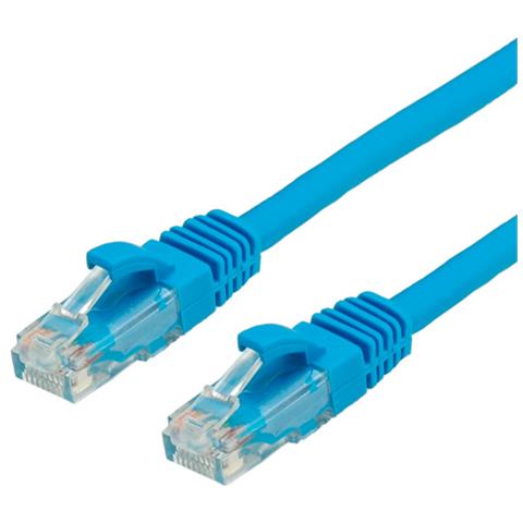 UTP Cable Cat. 6, halogen-free, blue, 1.5 m, Blu, 100 Ohm, 1,5 mm (0.0591")  - Foto 1