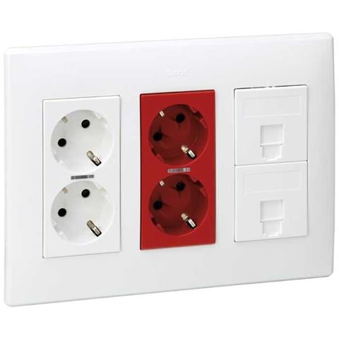 Kit Stazione Di Lavoro Sai 3 Moduli Simon 500 Cima Bianco 220x164x46 Mm - Foto 1