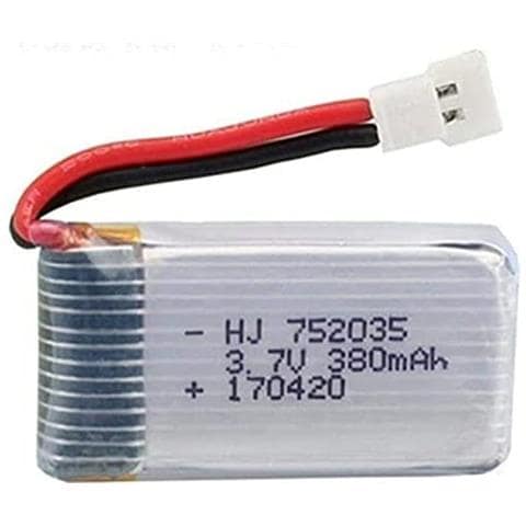 1 Pezzo Batteria Lipo Ricaricabile 3.7v 380mah Per Hubsan X4 H107c H107d H107l, syma X11 X11c, Hs170 Hs170c F180c Hs170g Tozo Q2020 E016h E016f Fx801 V911s A120 Xk A150 V966 Rc Quadricottero - Foto 1