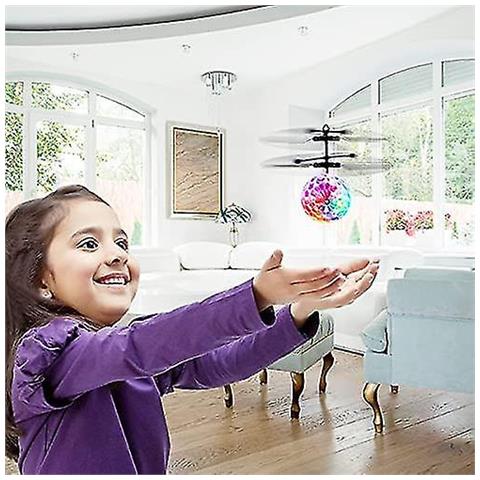 Palla Volante Giocattolo, Aereo A Telecomando Con Luci A Led Elicottero Rc Mini Drone Per Bambini Giochi Per Bambini Al Coperto Da Giardino Di Natale Ragazzo Ragazza 3 4 - Foto 5