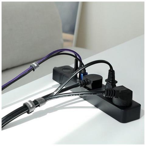 Nastro Organizza - Raggruppa - Ferma - Ordina Cavi Autoadesivo 1 Metro Nero - Foto 5