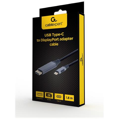 CC-USB3C-DPF-01-6 cavo e adattatore video 1,8 m USB tipo-C DisplayPort Nero, Grigio - Foto 3