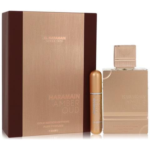 Amber Oud Gold Edition Extreme By Gift Set 3.4 Oz 3.4 Pure Perfume Spray + 0.34 Oz Refillable Spray (women) - Foto 1
