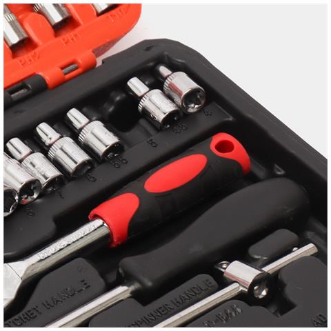 Valigetta Attrezzi 53 Pezzi Strumenti Riparazione Chiavi A Cricchetto Bricolage - Foto 2