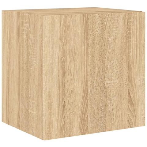 Mobile Tv A Parete Con Luci Led Rovere Sonoma 40,5x35x40 Cm - Foto 3