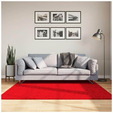 Tappeto A Pelo Corto Morbido E Lavabile Rosso 160x160 Cm - Foto 1
