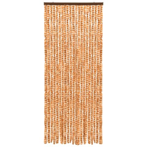 Tenda Antimosche Ocra E Bianca 100x200 Cm In Ciniglia - Foto 3