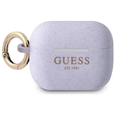 Indossa Guapsggeu Airpods Pro Custodia In Silicone Viola /viola Con Glitter. - Foto 2