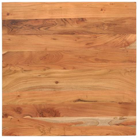 Piano Tavolo 70x70x2,5 Cm Quadrato Legno Massello Di Acacia - Foto 1