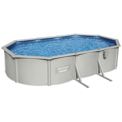 Piscina In Acciaio Fuori Terra Ovale Hydrium 610x360x120 Cm 56369 - Foto 2