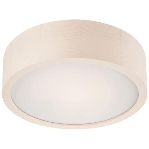 Lampada A Soffitto Eveline - Bianco - Legno, Vetro - 8x27x27 Cm - Foto 1