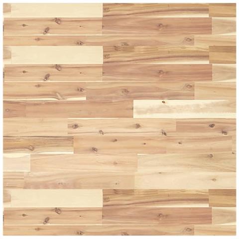 Piano Tavolo Quadrato 70x70x2 Cm In Legno Massello Di Acacia - Foto 2