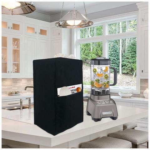 Copertura Antipolvere Per Frullatore, Coperture Per Frullatore Da Cucina Con Tasca Frontale Black - Foto 2