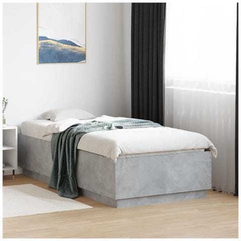 Giroletto Luci Led Grigio Cemento 75x190cm In Legno Multistrato - Foto 1
