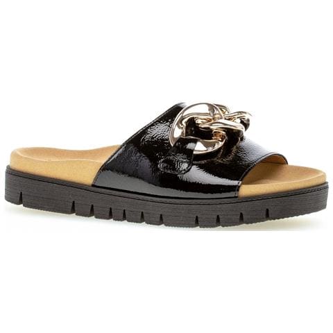 Black Casual Open Slippers Ciabatte Pelle Scarpe Donna Nero Eu 36, 83.743.97 - Foto 1