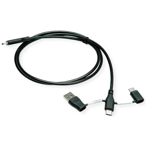 Roline Usb 2.0 Kabel Typ C, St/st, Mit Datenblockier-adaptern Typ A+c, 1 M (11.02.8349) - Foto 1