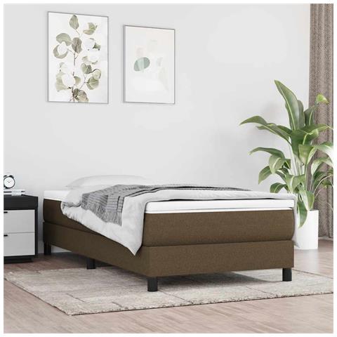 Materasso A Molle Per Bambini Marrone Scuro 80x160cm In Tessuto - Foto 1