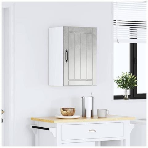 Pensile Da Cucina Lucca Grigio Cemento In Legno Multistrato - Foto 3