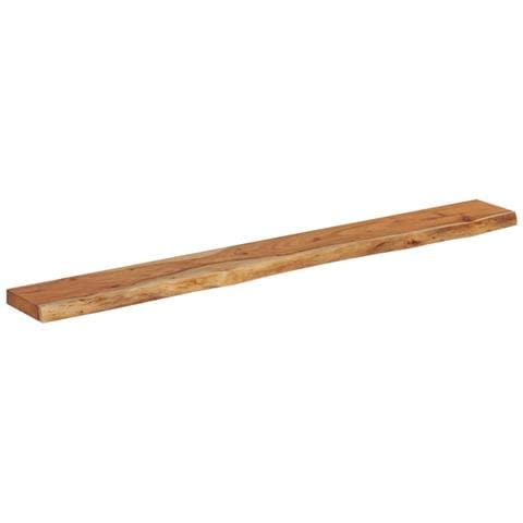 Mensola Muro 180x20x3,8cm Rettangolare Legno Acacia Bordi Vivi - Foto 3