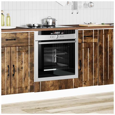 Armadio Forno Lucca Rovere Fumo In Legno Multistrato - Foto 3