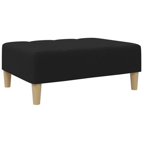 Poggiapiedi Nero 77x55x31 Cm In Tessuto - Foto 2