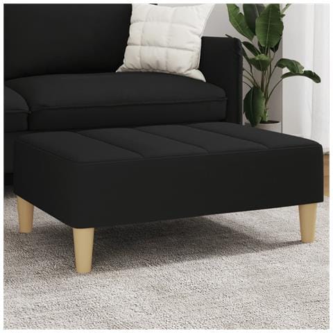 Poggiapiedi Nero 77x55x31 Cm In Tessuto - Foto 1