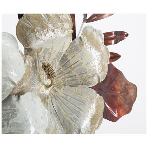 Decorazione In Metallo 3d Fiori 27 - Multicolore - Metallo - 83x8,5x55 Cm - Foto 2