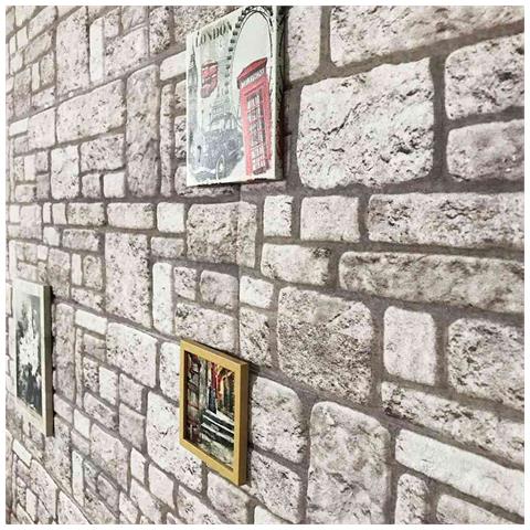 Lusso Casadino -  Pannelli Murali 3d Con Design A Mattoni Grigio 10 Pz Eps - Foto 2