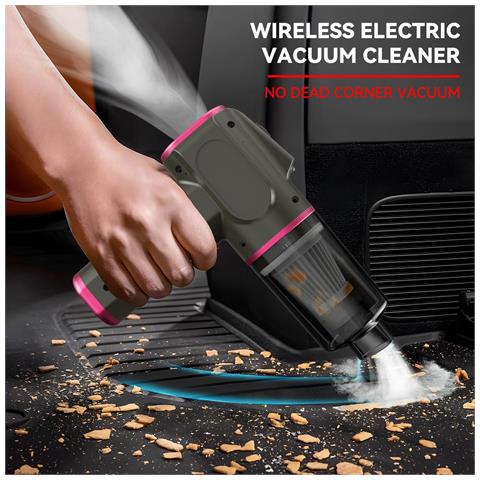 Aspirapolvere Portatile Per Auto - Aspirazione Potente, Senza Fili Purple - Foto 2