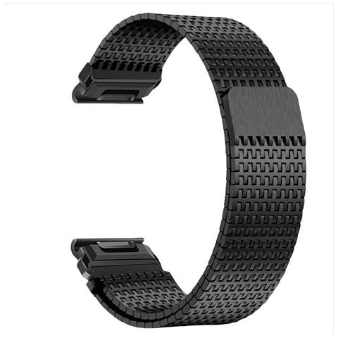 Cinturino In Acciaio Magnetico Compatibile Con Garmin Fenix 7/8: Eleganza E Sicurezza Al Tuo Polso Black 22 Mm - Foto 1