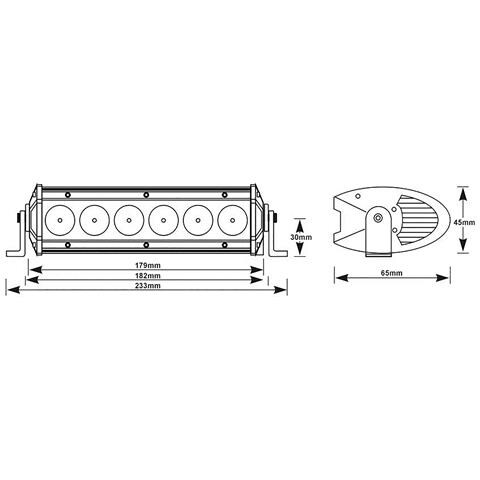 Faro Da Lavoro A Barra 6 Led Ad Ampio Raggio Flood 30w Ip67 - Foto 4