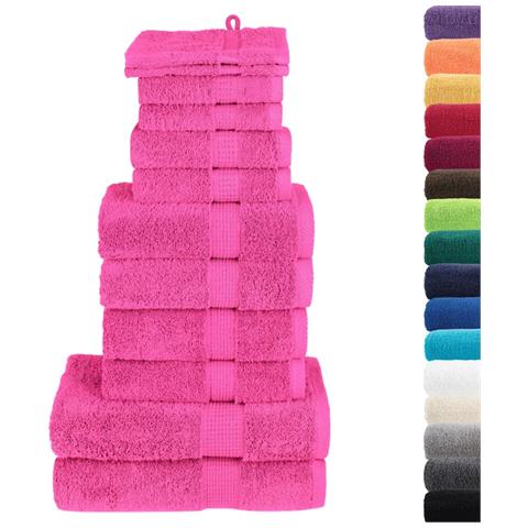 Set ASciugamani SOLUND 12 pz Rosa 600 gsm - Foto 2