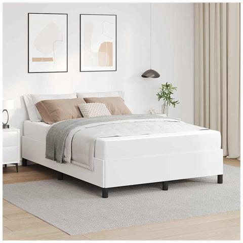Struttura letto con materasso con materasso Bianco 140 x 200 cm - Foto 2