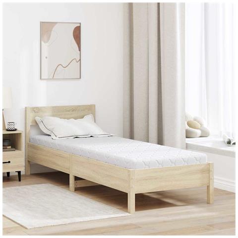 Materasso con Strato di Cocco Bianco 200 x 70 cm Schiuma PU - Foto 2