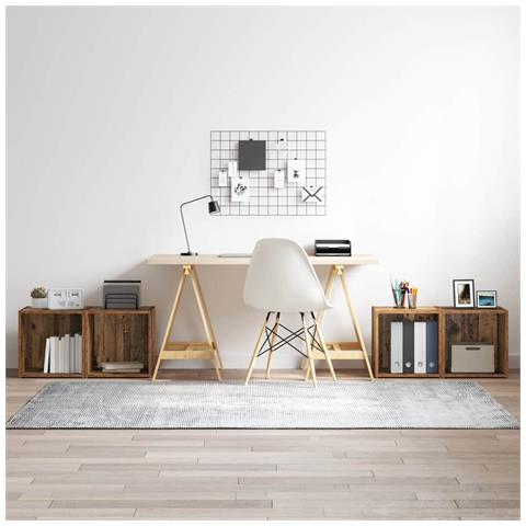 Mobile TV 4 pcs Marrone 37 x 35 x 37 cm Legno multistrato - Foto 2