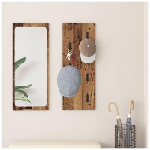 Appendiabiti a muro Legno vecchio 30 x 1.5 x 80 cm - Foto 2