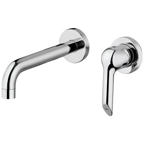 Hd100 Miscelatore Lavabo A Parete - Bocca Normale Nero Opaco A Magazzino - Foto 1