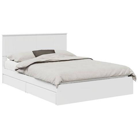 Letto con Contenitore Bianco 140 x 200 cm Legno multistrato - Foto 1