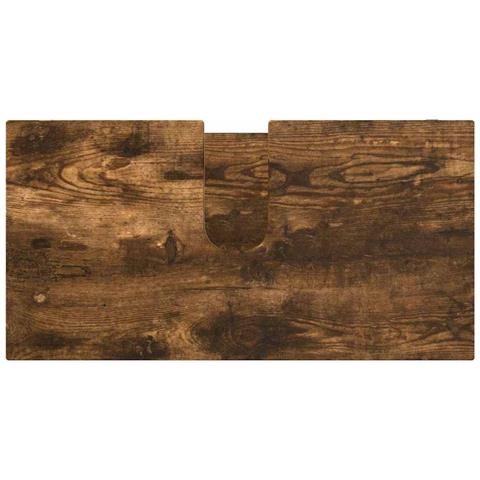 Set di mobili per il bagno 4 pcs Rovere fumé Legno multistrato - Foto 9