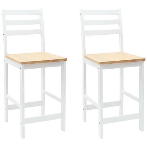 Sedie da pranzo 2 pcs Bianco 40 x 47,5 x 99,5 cm - Foto 1
