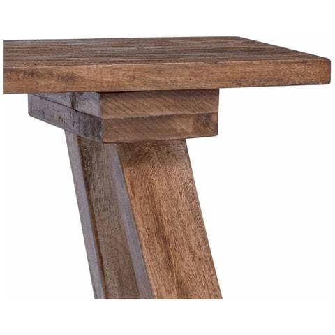 panchina Naturale 92 x 23,5 x 45,5 cm Legno massello di mogano - Foto 9