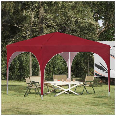 Tenda per feste a pop-up 290 x 290 x 245 cm Borgogna - Foto 2