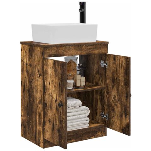 Mobile da bagno con lavabo Rovere Fumo 54 x 35 x 83 cm - Foto 2
