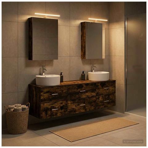 Set di mobili per il bagno 5 pcs Rovere Fumo - Foto 2
