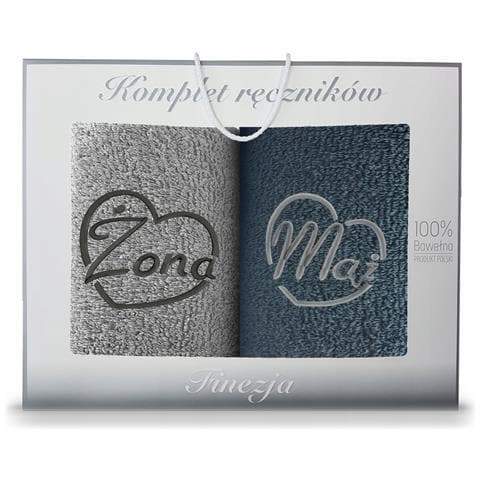 Set di asciugamani 420 g /m² - 70x140 cm - Grigio cenere-grafite - Ricamati - Eleganti e pratici - Foto 5